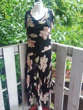 Vintage Y2K Floral Fairycore Midi Asymmetrical Dress